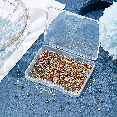 800Pcs 4 Styles 304 Stainless Steel Spacer Beads STAS-BBC0001-37G-1