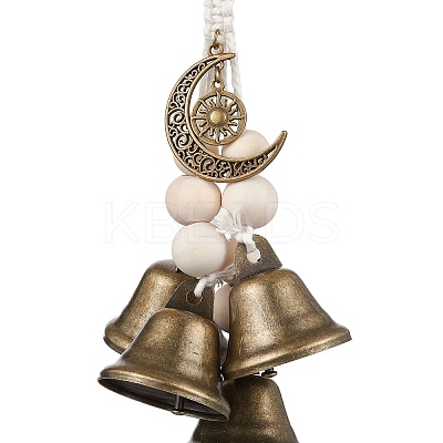 Iron Bell Pendant Decoration HJEW-JM02258-1