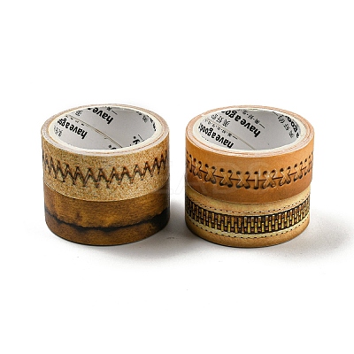 4 Rolls Retro Zipper Decorative Paper Tapes STIC-C008-01D-1