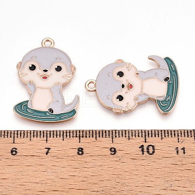 Alloy Enamel Pendants ENAM-T022-02C-01-1