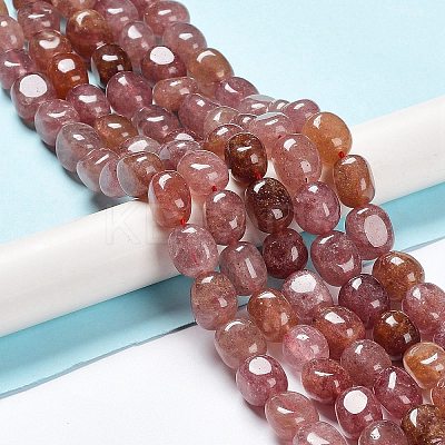 Natural Strawberry Quartz Beads Strands G-C038-02L-1