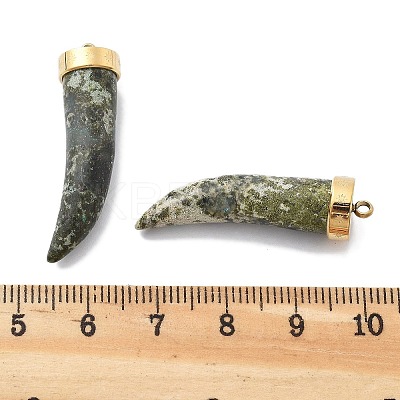 Natural Unakite Horn Pendants STAS-R130-03G-02-1
