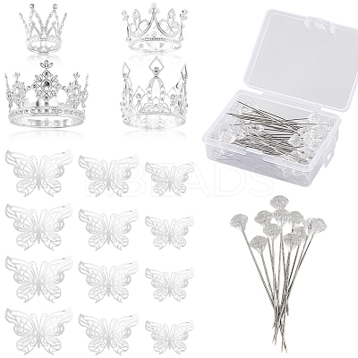 Crown Zinc Alloy Cake Decoration AJEW-CP0008-85G-1