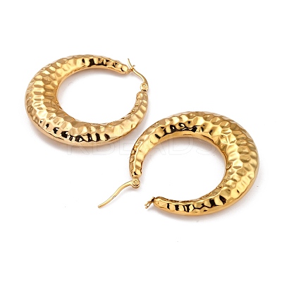 Ion Plating(IP) 304 Stainless Steel Hoop Earrings EJEW-O096-34G-1