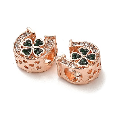 Alloy Rhinestone European Beads FIND-Q115-09RG-1