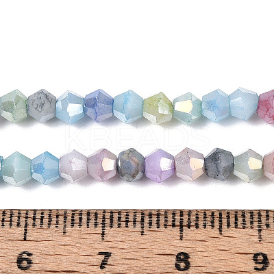 Ombre Effect Dyed Glass Beads Strands X-GLAA-T025-4mm-09K-1