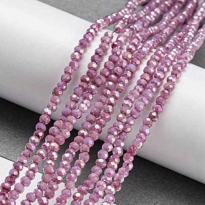 Opaque Baking Paint Glass Beads Strands DGLA-F002-03-1