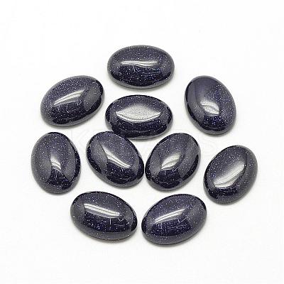 Synthetic Blue Goldstone Cabochons G-R415-14x10-34-1