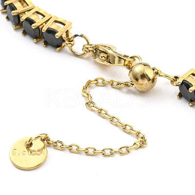 Rhinestone Bracelet BJEW-C049-01G-04-1