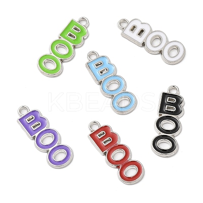 Eco-friendly Alloy Enamel Pendants PALLOY-M212-16P-1