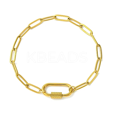 304 Stainless Steel Oval Link Bracelets BJEW-JB13935-1