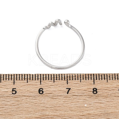 925 Sterling Silver Cuff Rings for Women RJEW-U046-05P-1