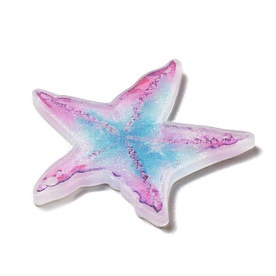 Ocean Themed Opaque Printed Acrylic Pendants SACR-L004-03C-1