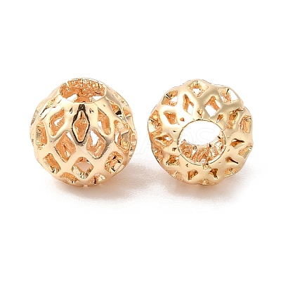 Hollow Brass Beads KK-K333-05G-1