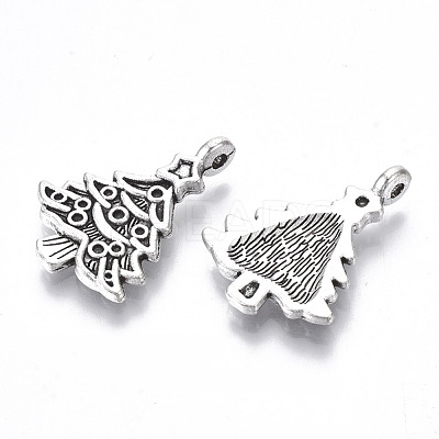 Tibetan Style Alloy Pendants X-TIBE-N010-33AS-RS-1