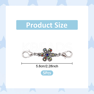 5Pcs Alloy Pendant Decorations HJEW-YW00135-1