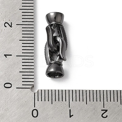 Brass Micro Pave Clear Cubic Zirconia Fold Over Clasps KK-H483-01EB-1