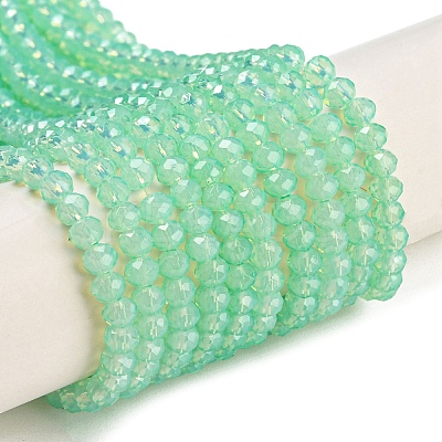 Baking Paint Transparent Glass Beads Strands DGLA-A034-J2mm-B05-1