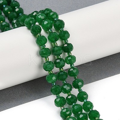 Natural Dyed White Jade Beads Strands G-H057-A20-04-1