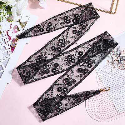 1Pc Cotton Polyester Lace Headbands for Women AJEW-CY0001-73C-1