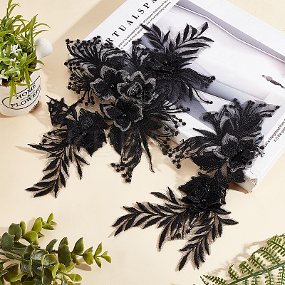 Flower Polyester Computerized Embroidery Sew on Ornament Accessories DIY-WH0366-39-1