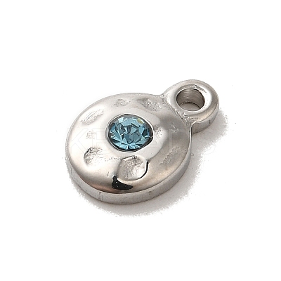 304 Stainless Steel Glass Pendants STAS-B074-02P-04-1