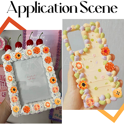 48Pcs 6 Styles Opaque Resin Imitation Food Decoden Cabochons CRES-SC0002-84-1