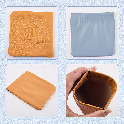 4Pcs 4 Colors PU Leather Multipurpose Shrapnel Makeup Bags ABAG-CL0001-06-1