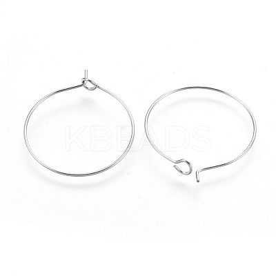 316 Surgical Stainless Steel Hoop Earring Findings X-STAS-P221-01D-P-1