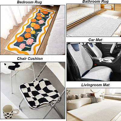 Plum Blossom Pattern Non-woven Polyester Anti-Skid Fabrics DIY-WH0453-90A-1