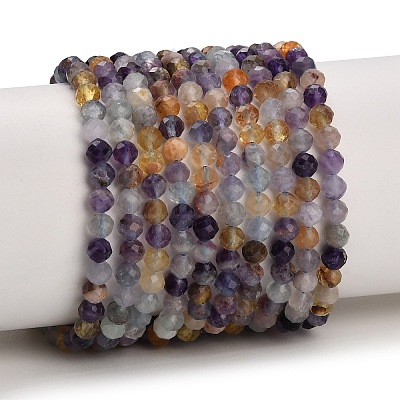 Natural Purple Fluorite Beads Strands GG-CBA753B-A01-4mm-1