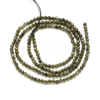 Natural Golden Sheen Obsidian Beads Strands G-S152-04-3mm-1