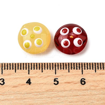 Transparent Glass Enamel Beads LAMP-S079-01-1
