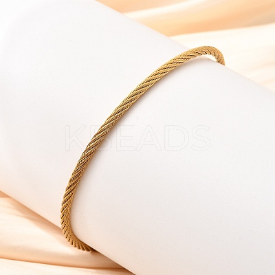 304 Stainless Steel Bangles for Women Men BJEW-Z131-01G-1