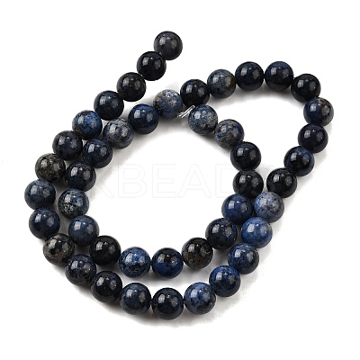 Natural Grade AA Dumortierite Quartz Round Bead Strands G-P075-43-4mm-1