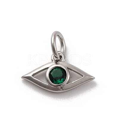 Brass Micro Pave Cubic Zirconia Charms KK-U033-21P-02-1