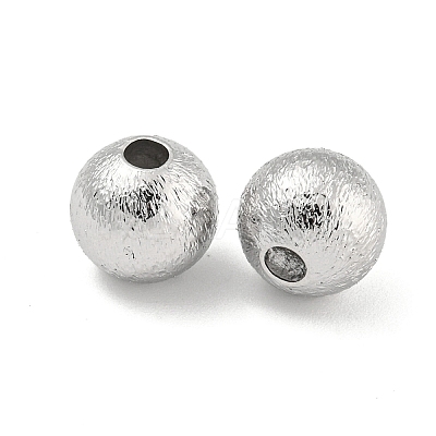 Brass Textured Beads KK-P258-05B-P-1