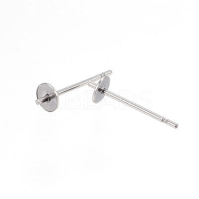 Tarnish Resistant 304 Stainless Steel Stud Earring Findings STAS-D448-089P-4mm-1