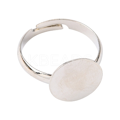 Brass Pad Ring Bases KK-EC022-12mm-N-NR-1