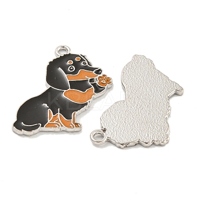 Rack Plating Alloy Enamel Pendants ENAM-Z014-01P-01-1