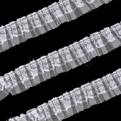 10M Cotton Pleated Flower Lace Trim OCOR-CY0002-28B-1