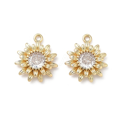 Brass Micro Pave Cubic Zirconia Pendants KK-L260-04G-1