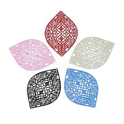 430 Stainless Steel Filigree Pendants STAS-S108-12-1