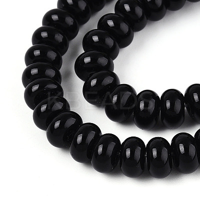 Opaque Solid Color Glass Beads Strands GLAA-ZX008-4mm-18F-1