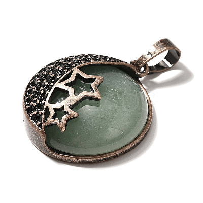 Natural Green Aventurine Pendants G-P560-01R-01-1