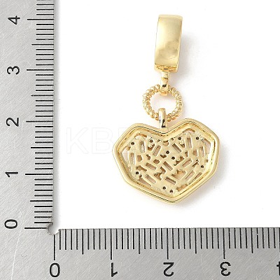 Brass Micro Pave Cubic Zirconia European Dangle Charms ZIRC-I071-10G-1