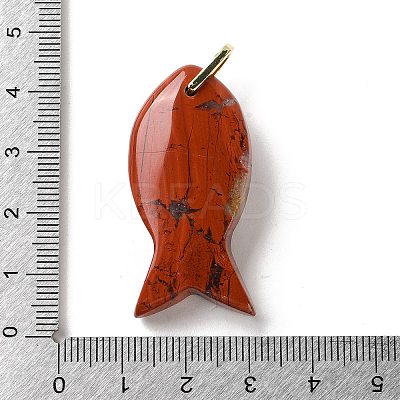 Natural Red Jasper Pendants G-Z102-02G-07-1