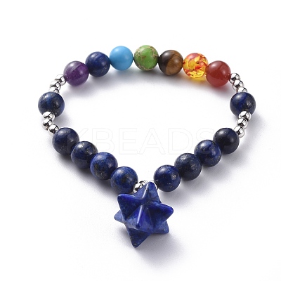 Yoga Chakra Jewelry BJEW-JB04693-01-1