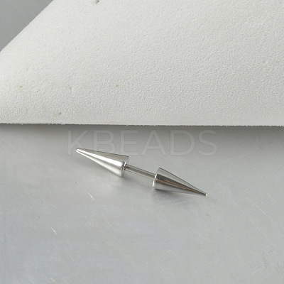 Cone 304 Stainless Steel Eyebrow Straight Barbell Rings with Spikes End WG9938B-04-1