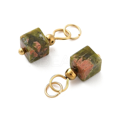 Natural Unakite Pendants STAS-Z129-01G-04-1